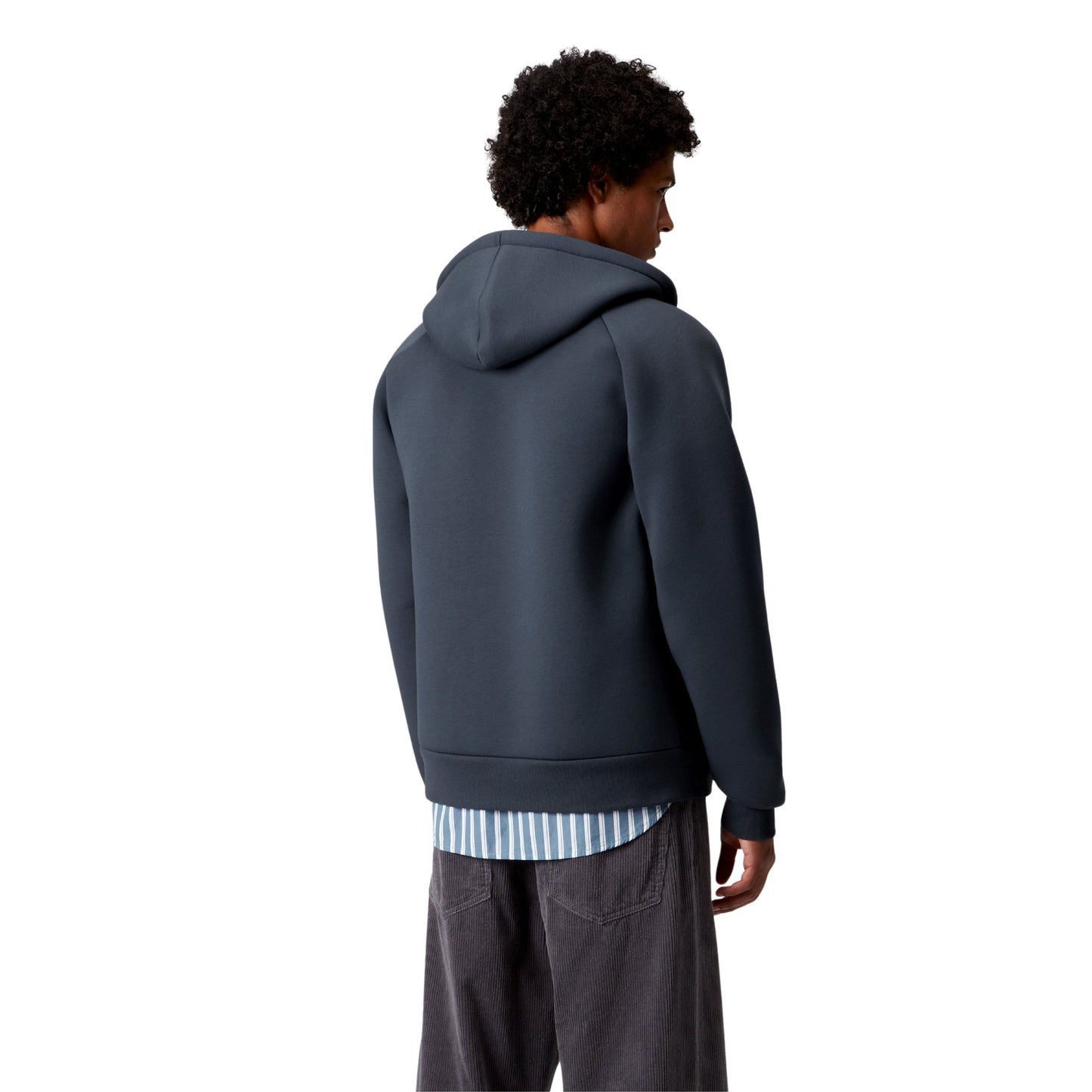 Casaco com carapuço para homem Carhartt WIP Car-Lux em Jupiter/Grey. Foto da parte de trás, vestido.