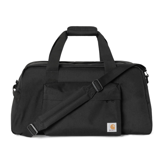 Saco de viagem unissexo Carhartt WIP Carhartt Duffle em Preto. Foto da parte da frente.