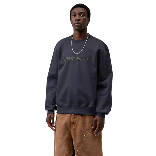Sweat para homem Carhartt WIP Carhartt Sweat em Dark Navy/Dark Scarab