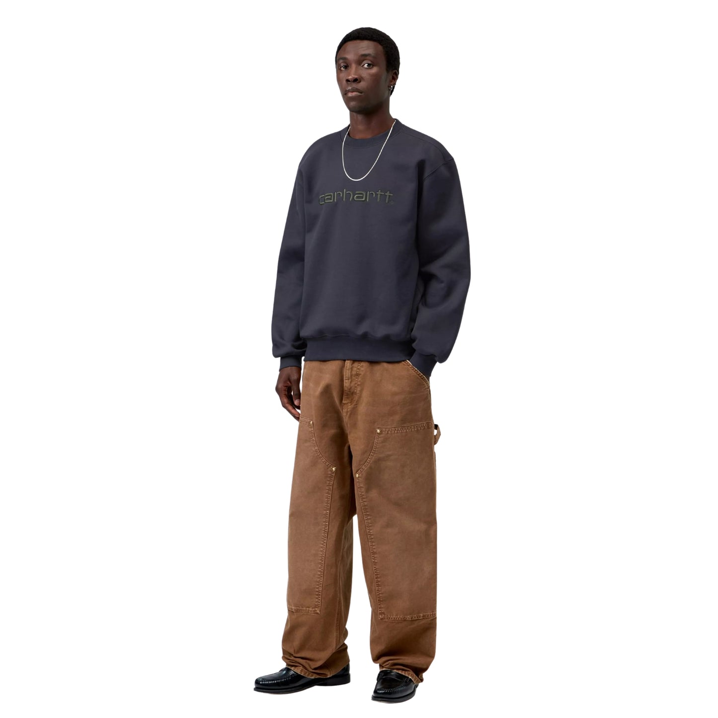 Sweat para homem Carhartt WIP Carhartt Sweat em Dark Navy/Dark Scarab