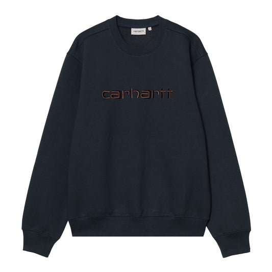 Sweat de homem Carhartt WIP Carhartt em Deep Night/Palisander. Foto da parte da frente.