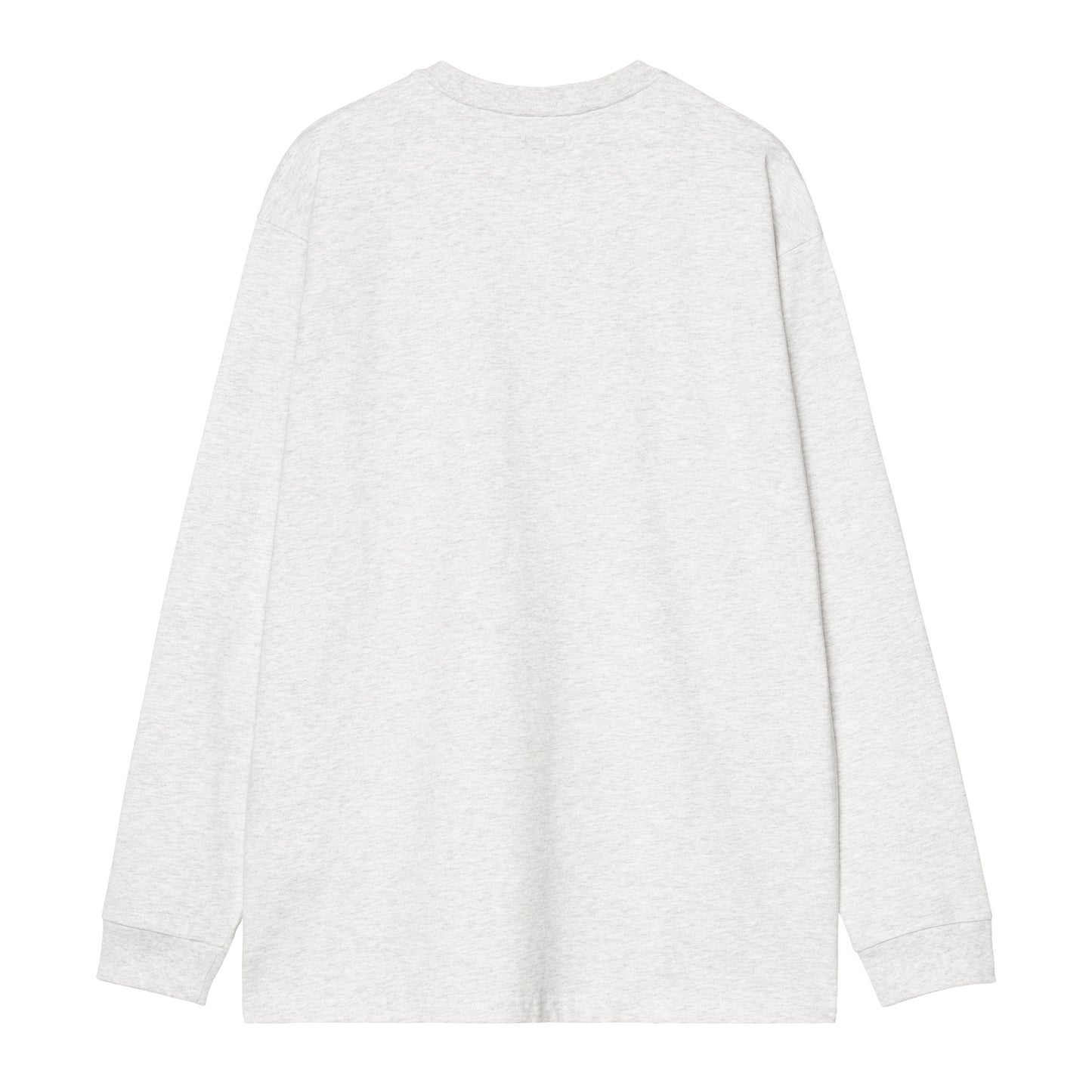 T-Shirt de manga comprida para homem Carhartt WIP Chase em Ash Heather/Gold. Foto da parte de trás.