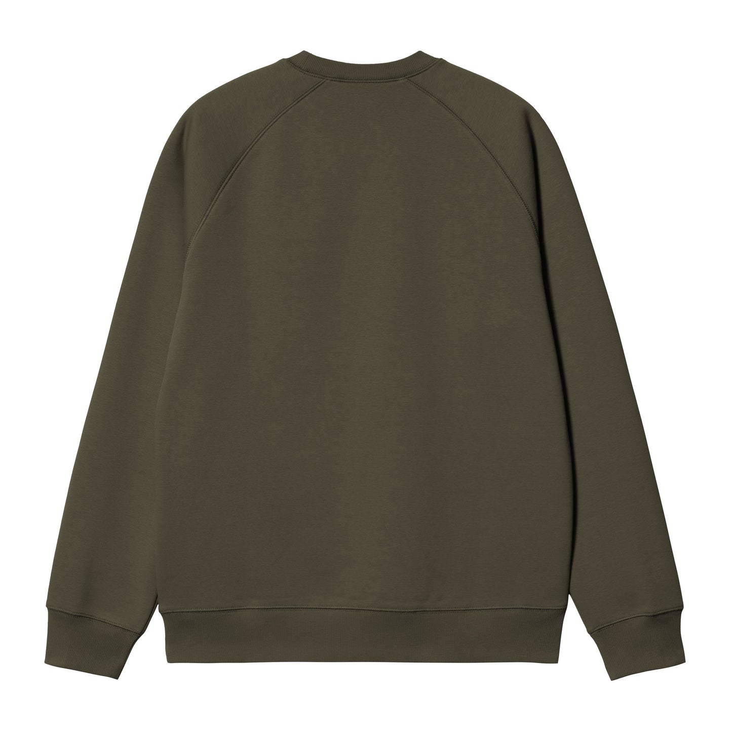 Sweat para homem Carhartt WIP Chase em Olive/Gold. Foto da parte de trás.
