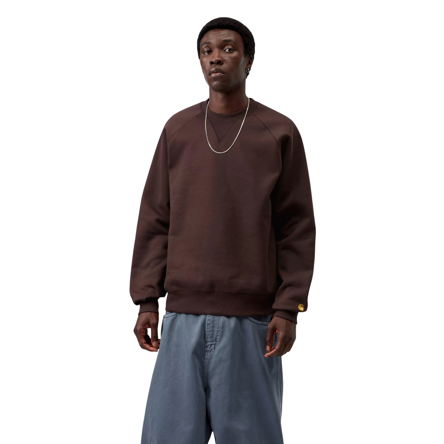 Sweat para homem Carhartt WIP Chase em Palisander / Gold