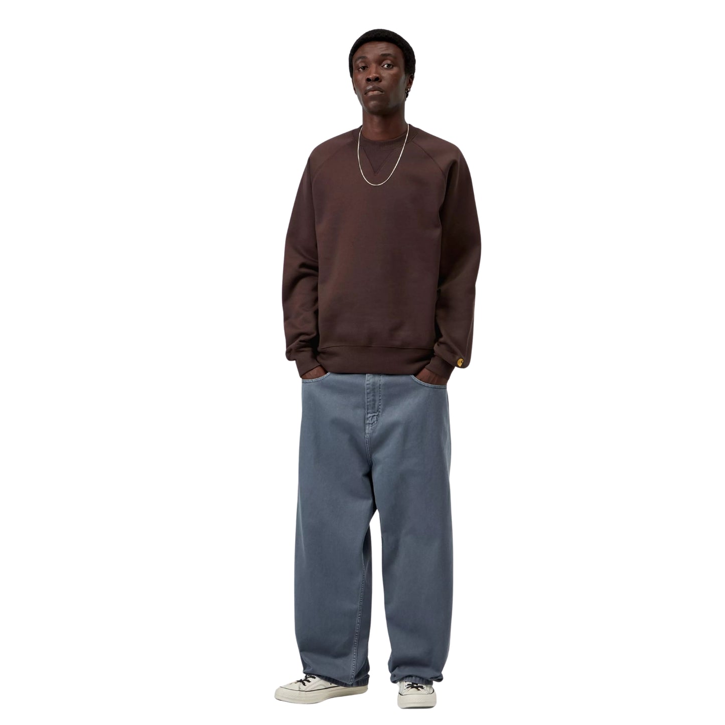 Sweat para homem Carhartt WIP Chase em Palisander / Gold