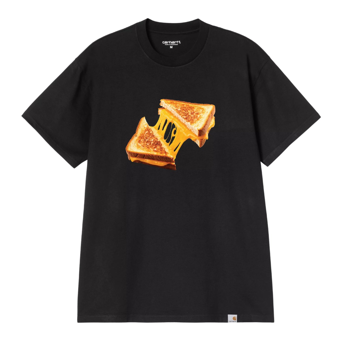 T-Shirt de manga curta para homem Carhartt WIP Cheese Toast em Preto. Foto da parte da frente.