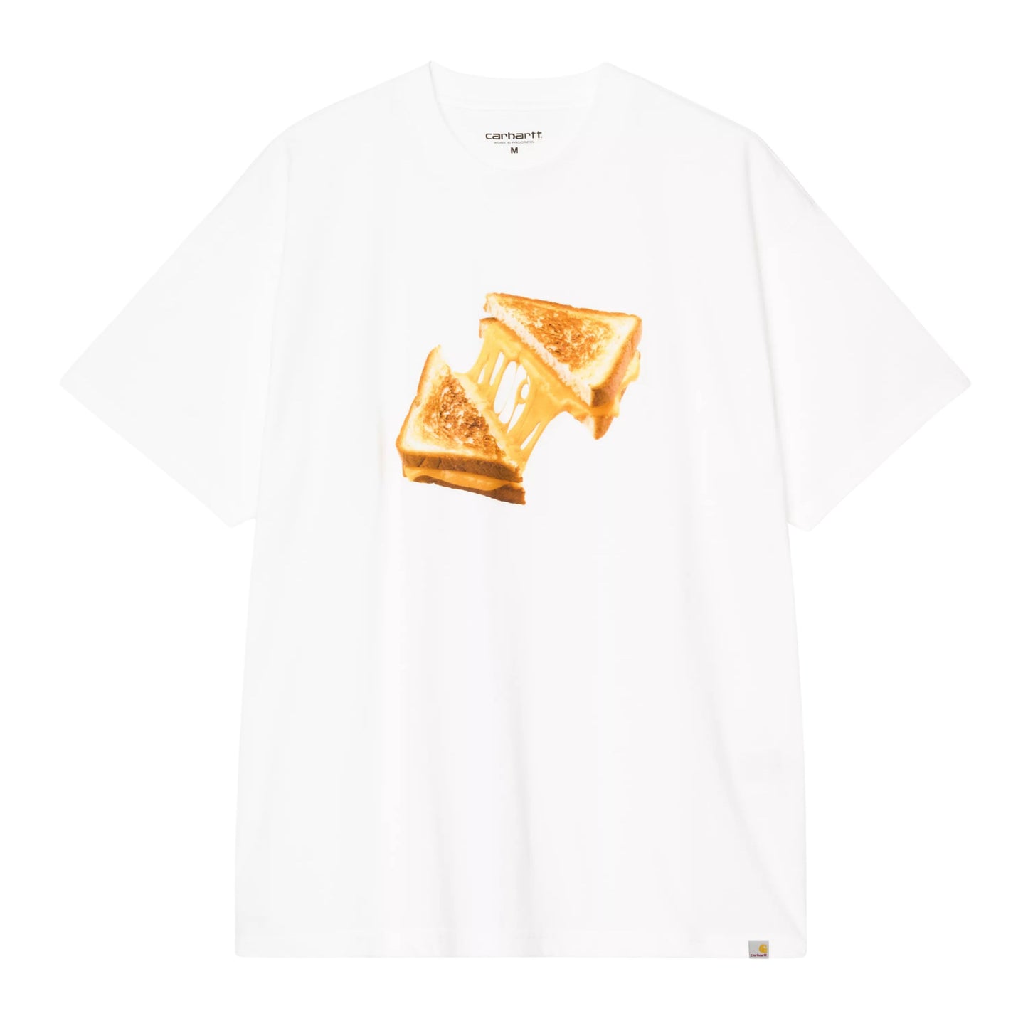 T-shirt de manga curta para homem Carhartt WIP Cheese Toast em Branco. Foto da parte da frente.