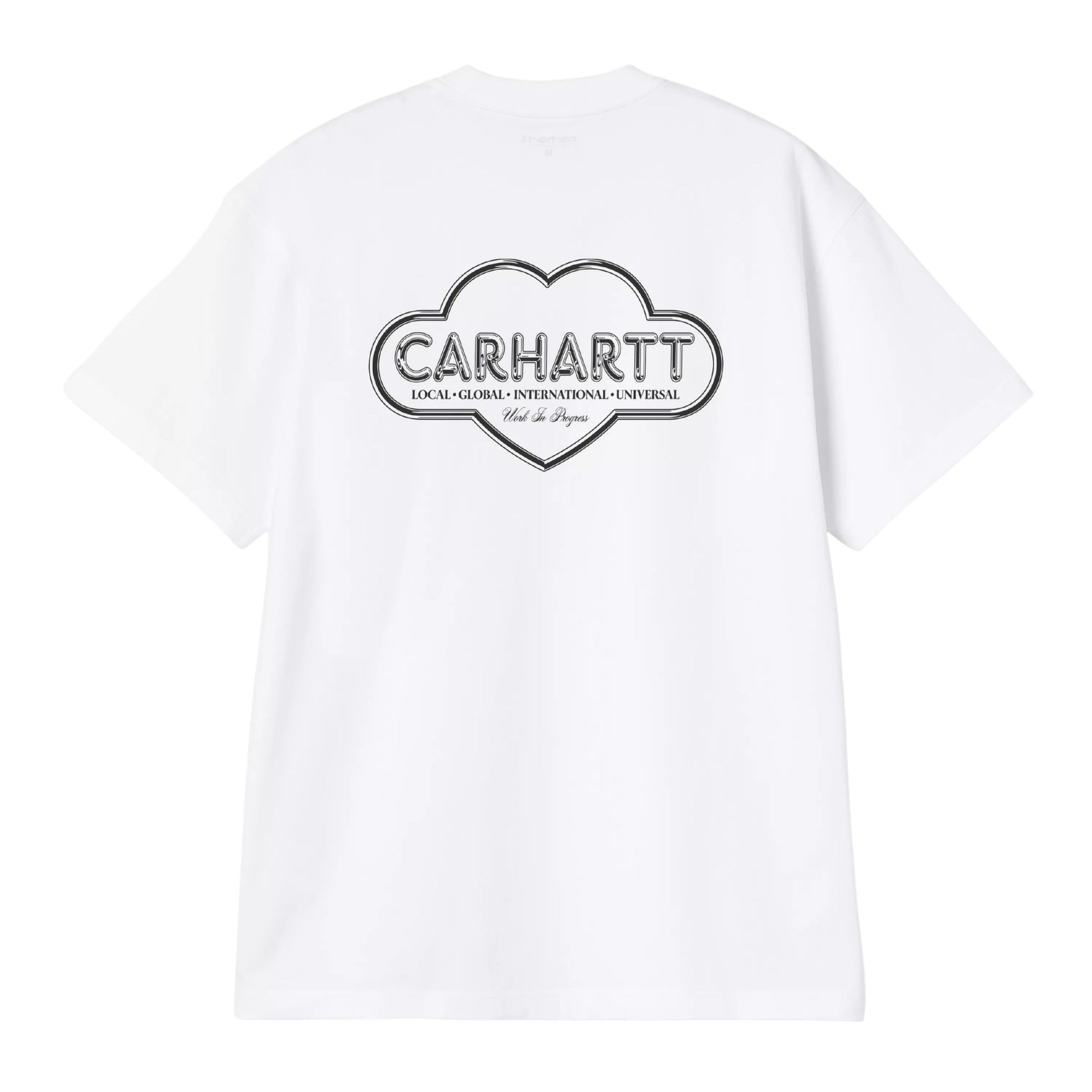 T-Shirt de manga curta para homem Carhartt WIP Cloud Heart em Branco. Foto da parte de trás.