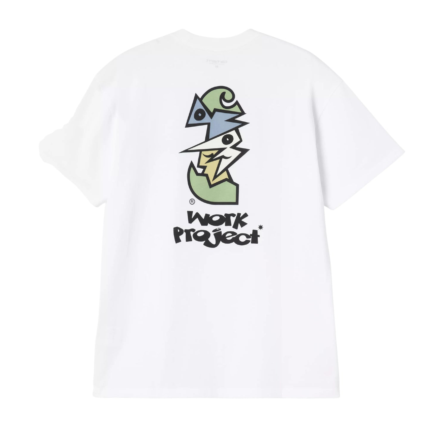 T-Shirt de manga curta para homem Carhartt WIP Cubist em Branco. Foto da parte de trás.