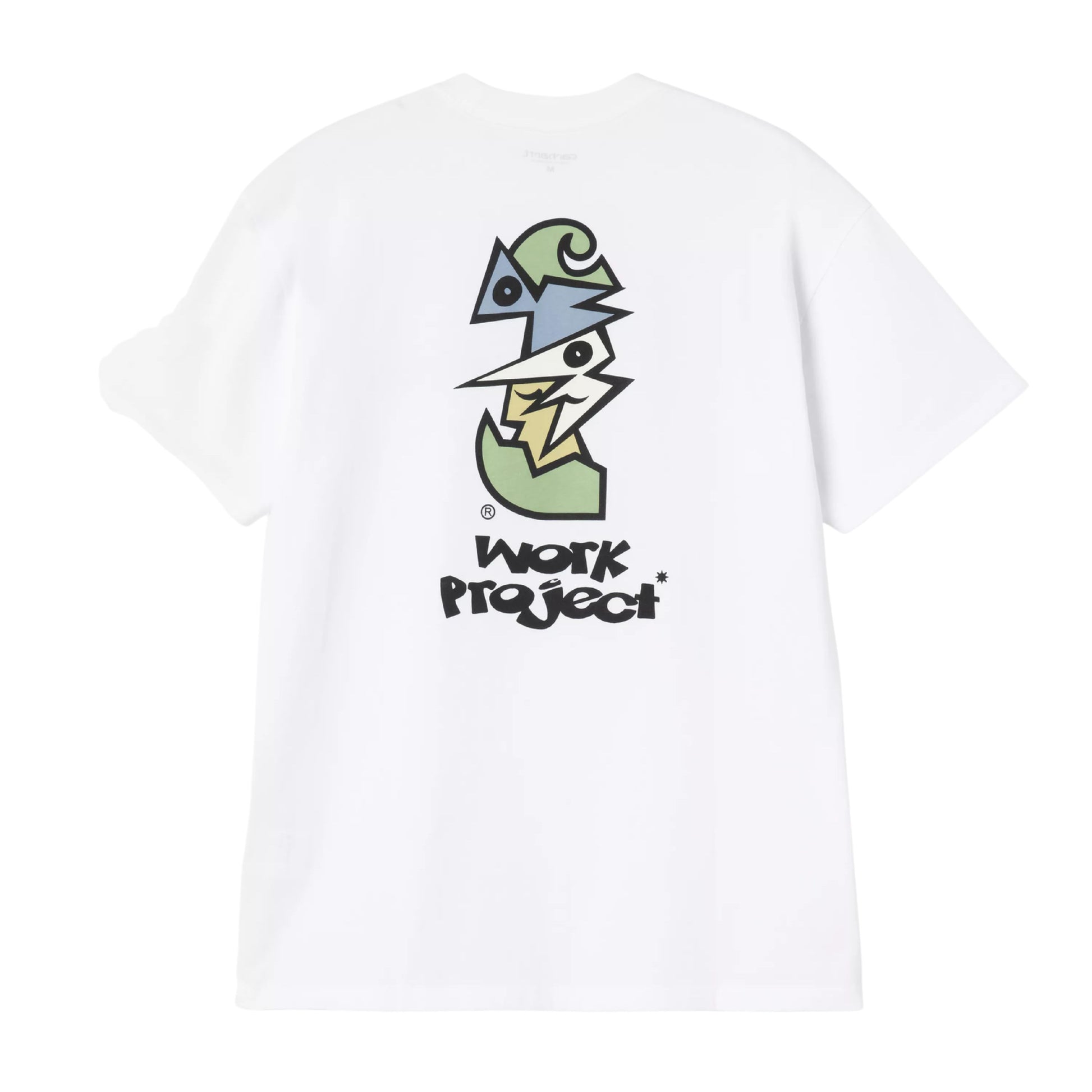 T-Shirt de manga curta para homem Carhartt WIP Cubist em Branco. Foto da parte de trás.