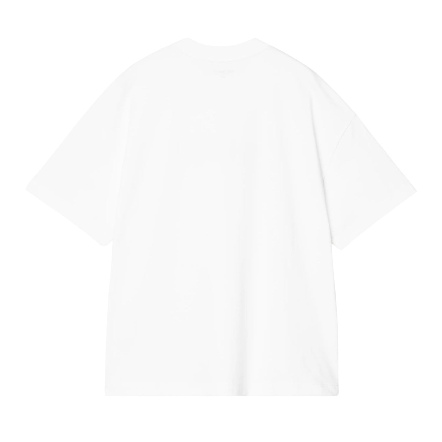 T-Shirt de manga curta para homem Carhartt WIP Deconstructed Label em Branco. Foto da parte de trás.