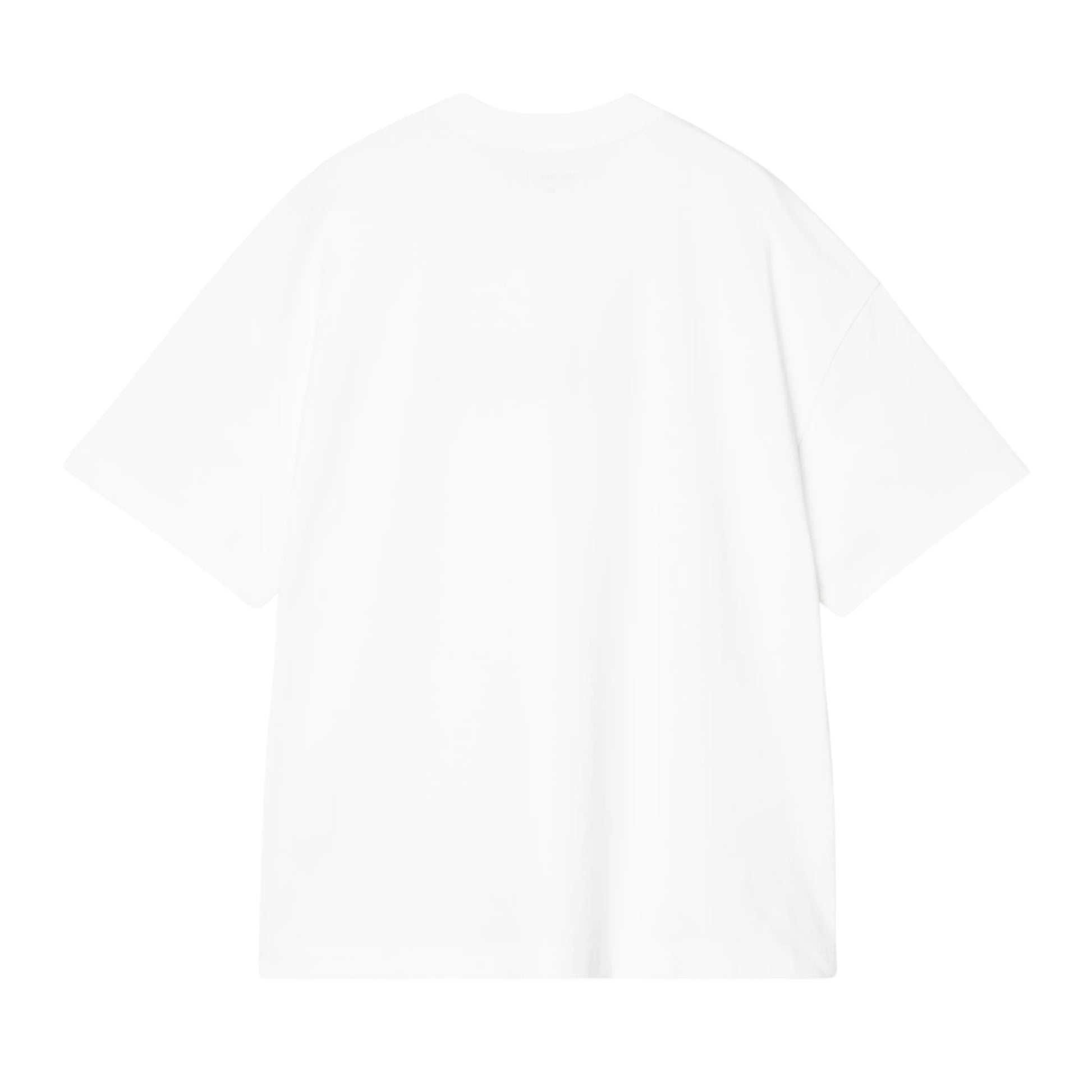 T-Shirt de manga curta para homem Carhartt WIP Deconstructed Label em Branco. Foto da parte de trás.