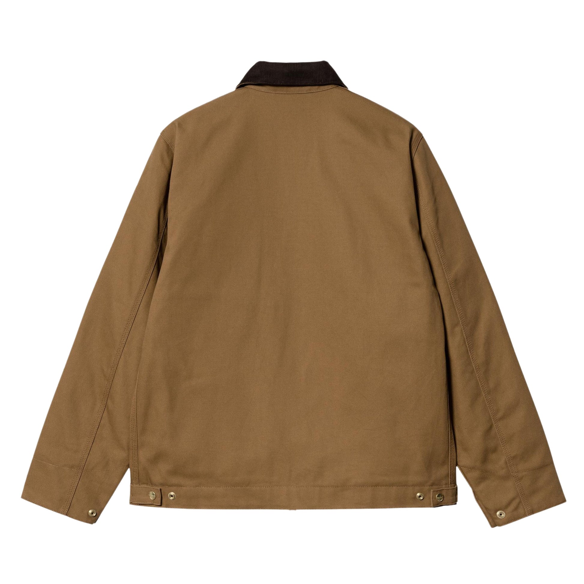 Casaco para homem Carhartt WIP Detroit em Castanho Hamilton/Tobacco Rigid. Foto da parte de trás.