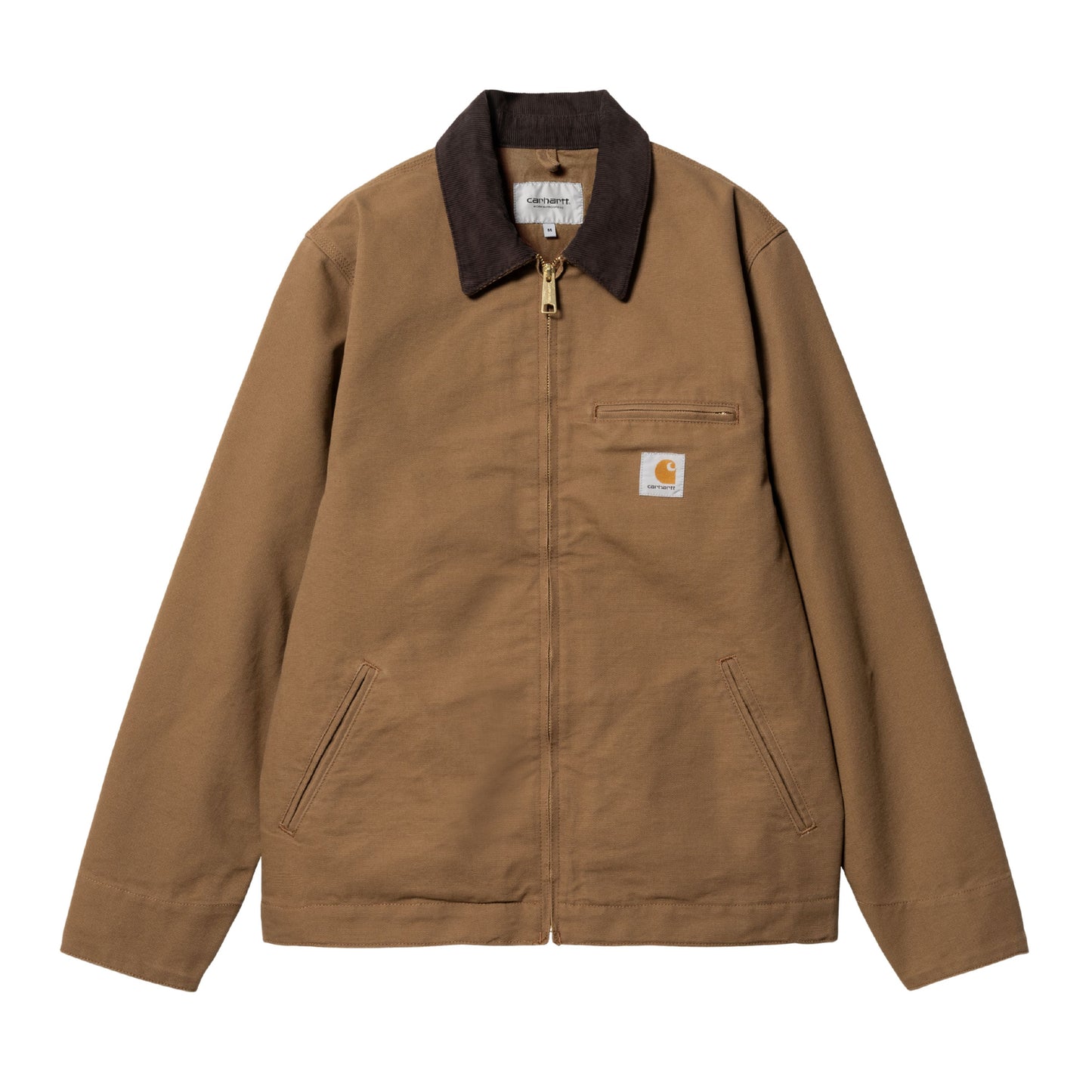 Casaco de homem Carhartt WIP Detroit em Hamilton Brown / Tobacco. Foto da parte da frente.