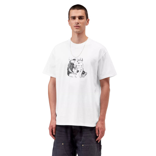 T-shirt de manga curta para homem Carhartt WIP Dreamrift em Branco