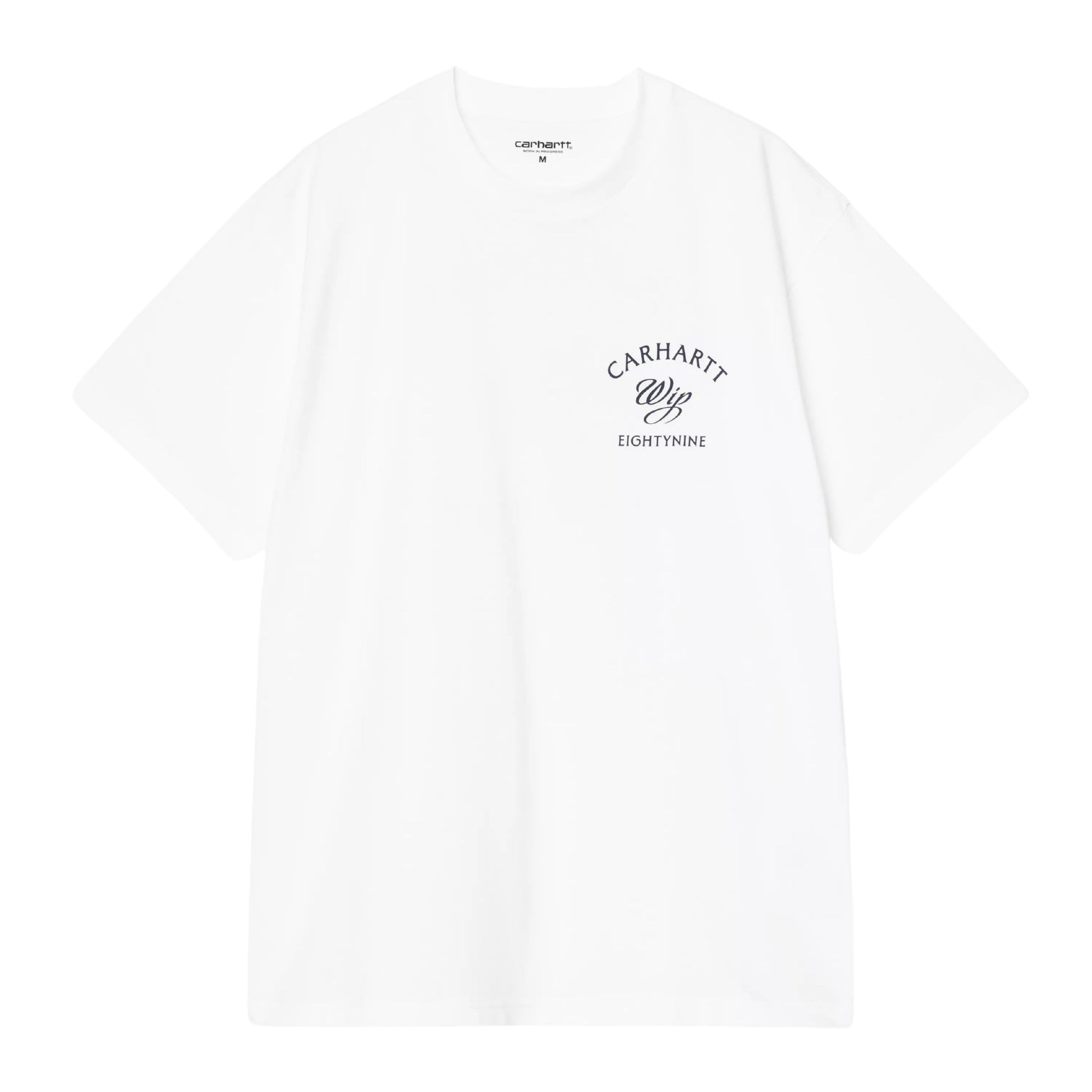 T-Shirt de manga curta para homem Carhartt WIP Eightynine em Branco. Foto da parte da frente.