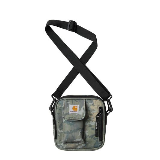 Bolsa unissexo Carhartt WIP Essentials em Camo Combi, Verde. Foto da parte da frente.