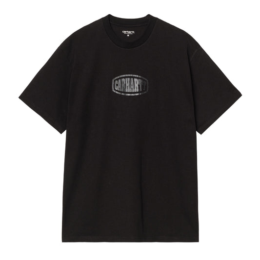 T-Shirt de manga curta para homem Carhartt WIP Four Star em Preto. Foto da parte da frente.
