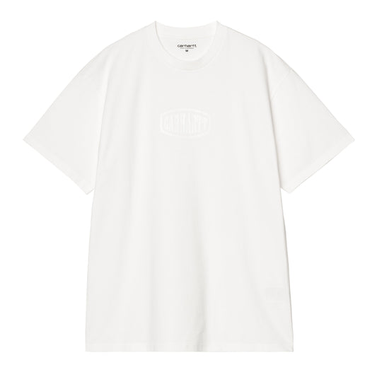 T-Shirt de manga curta para homem Carhartt WIP Four Star em Branco. Foto da parte da frente.