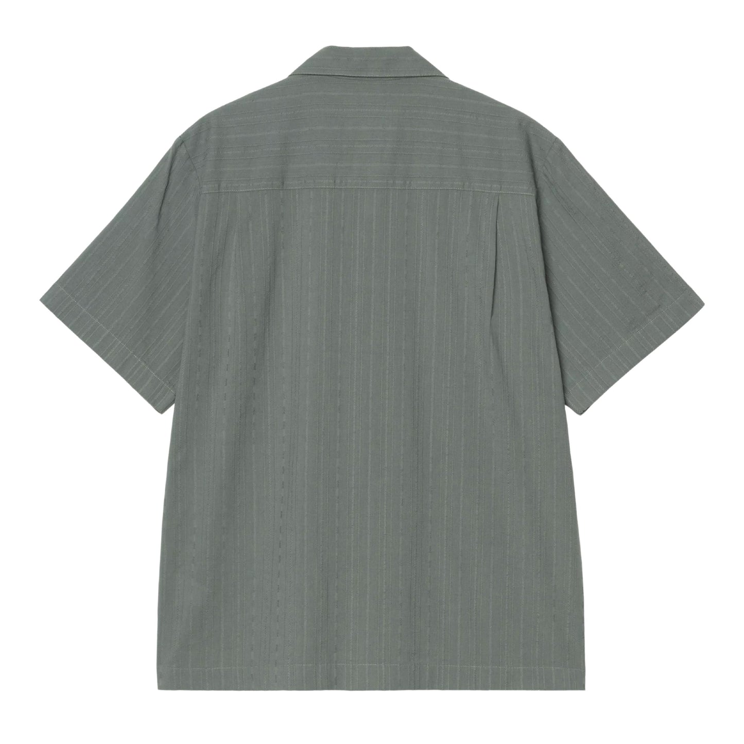 Camisa de manga curta para homem Carhartt WIP Gareth em Verde Velvet. Foto da parte de trás.