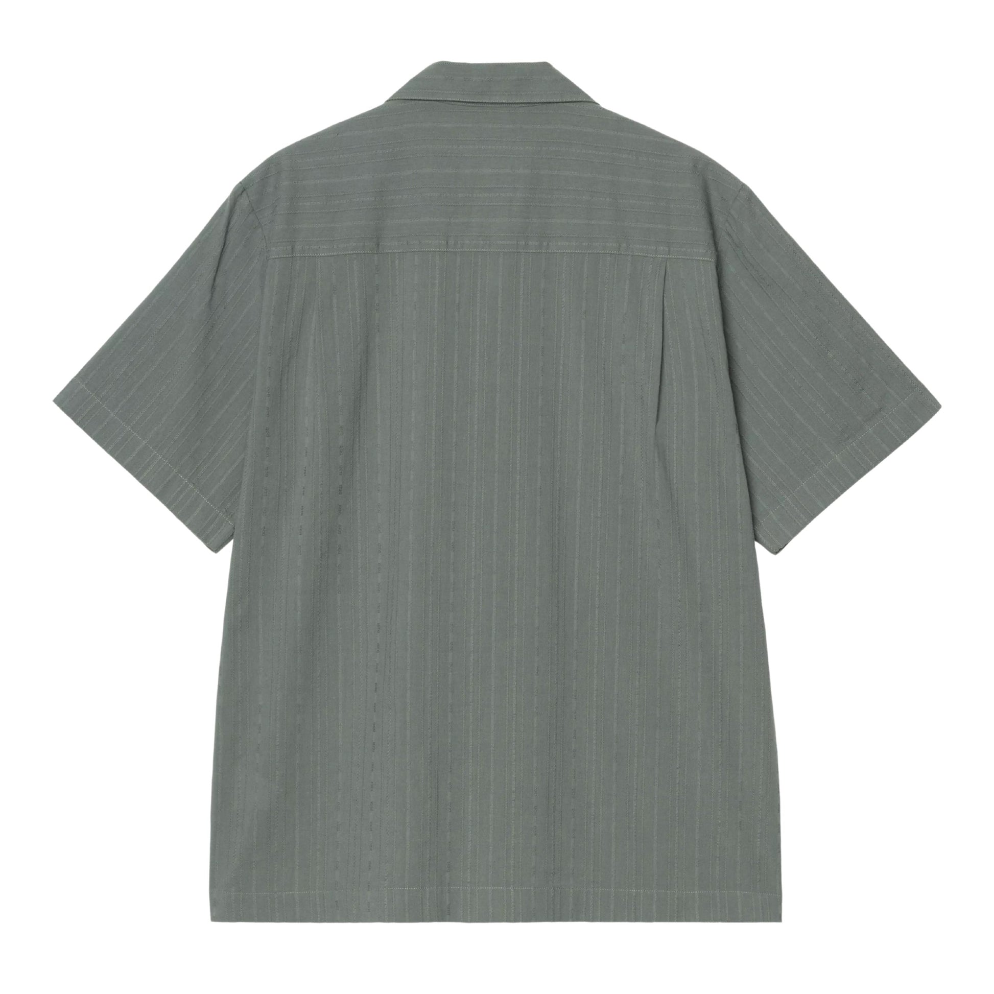 Camisa de manga curta para homem Carhartt WIP Gareth em Verde Velvet. Foto da parte de trás.