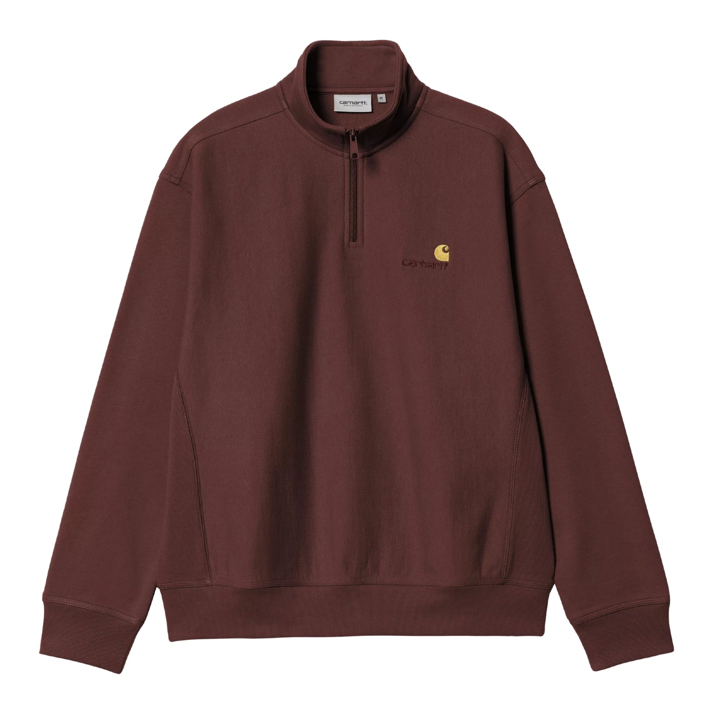 Sweatshirt para homem Carhartt WIP Half Zip American Script em Amarone