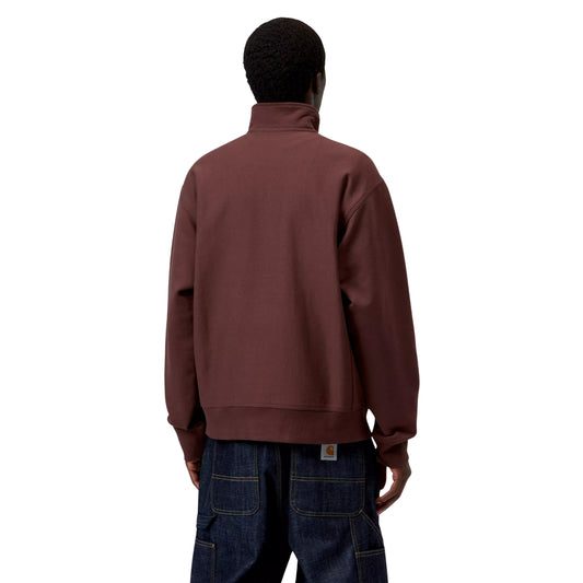Sweatshirt para homem Carhartt WIP Half Zip American Script em Amarone
