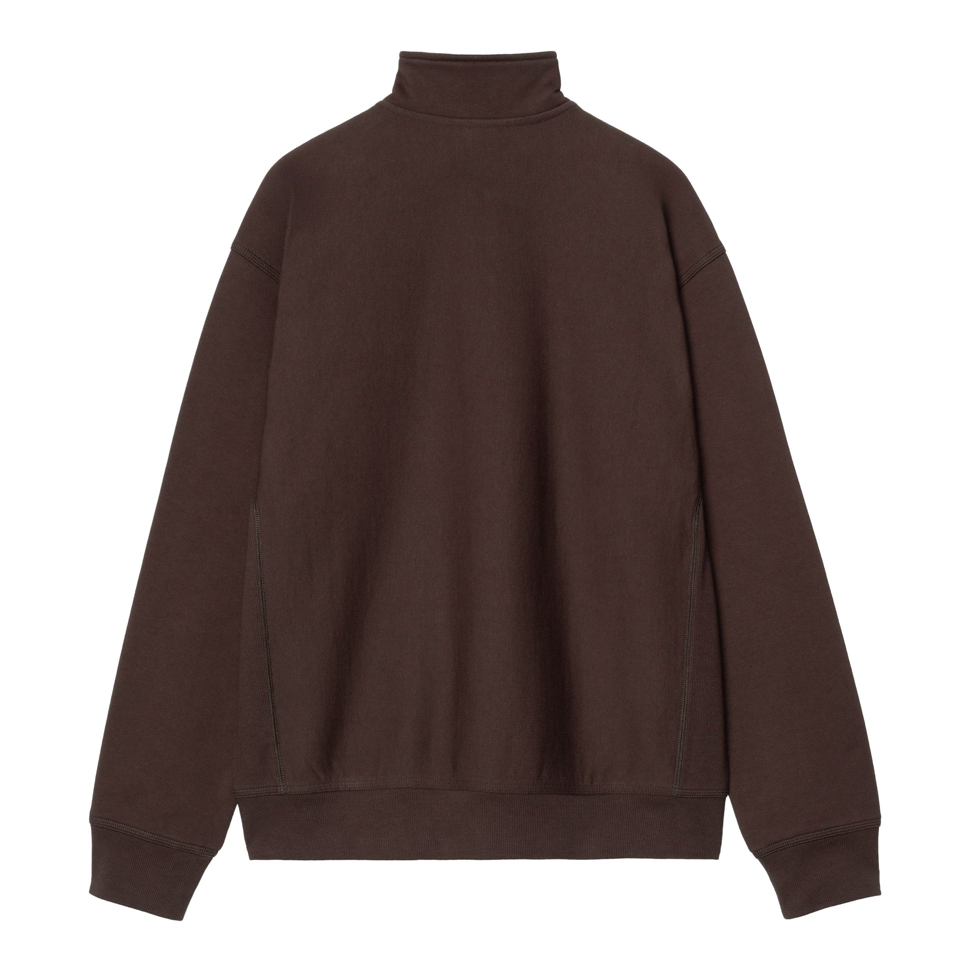 Sweat para homem Carhartt WIP Half Zip American Script em Palisander. Foto da parte de trás.