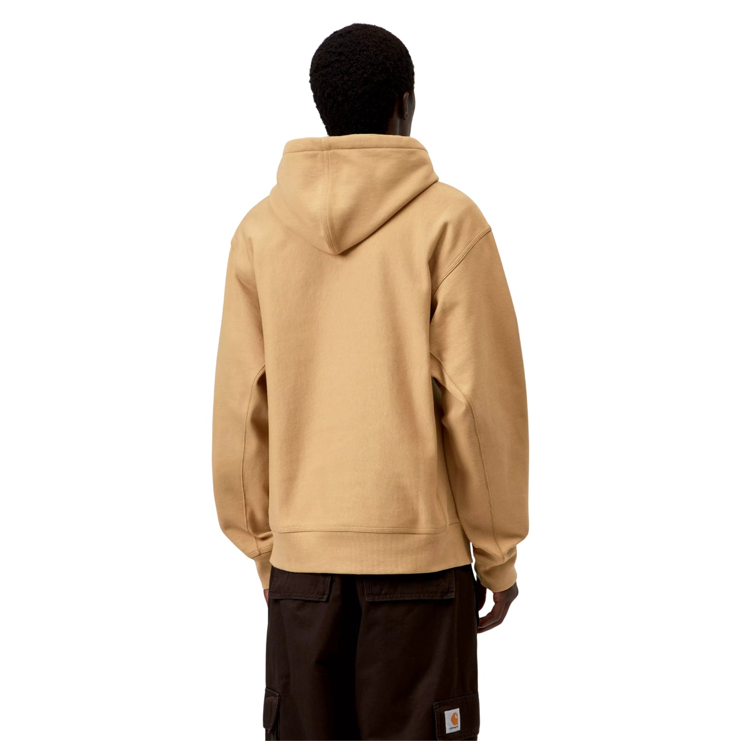 Sweat com carapuço para homem Carhartt WIP Hooded American Script Sweat em Dusty H Brown