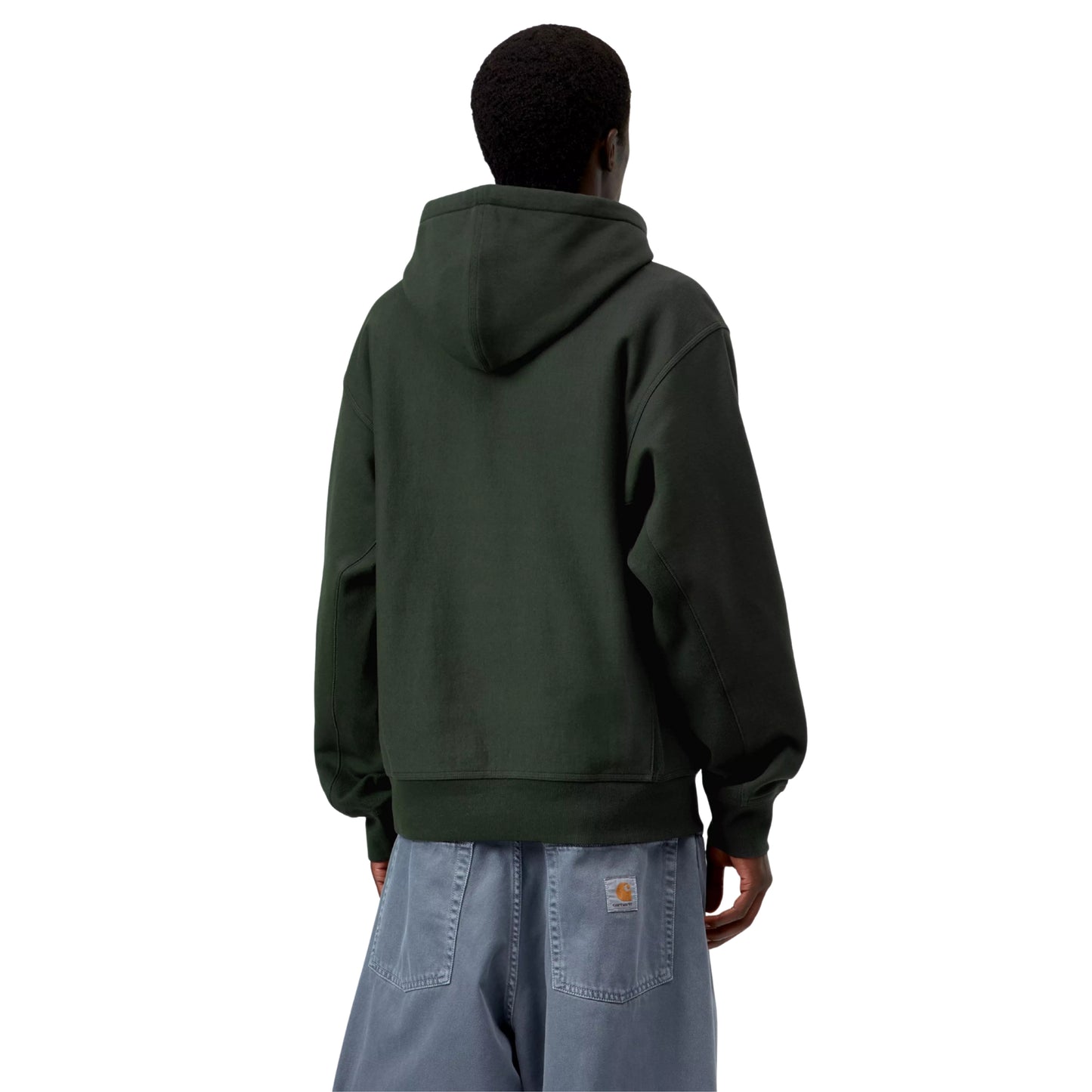 Sweat com carapuço para homem Carhartt WIP Hooded American Script Sweat em Raven