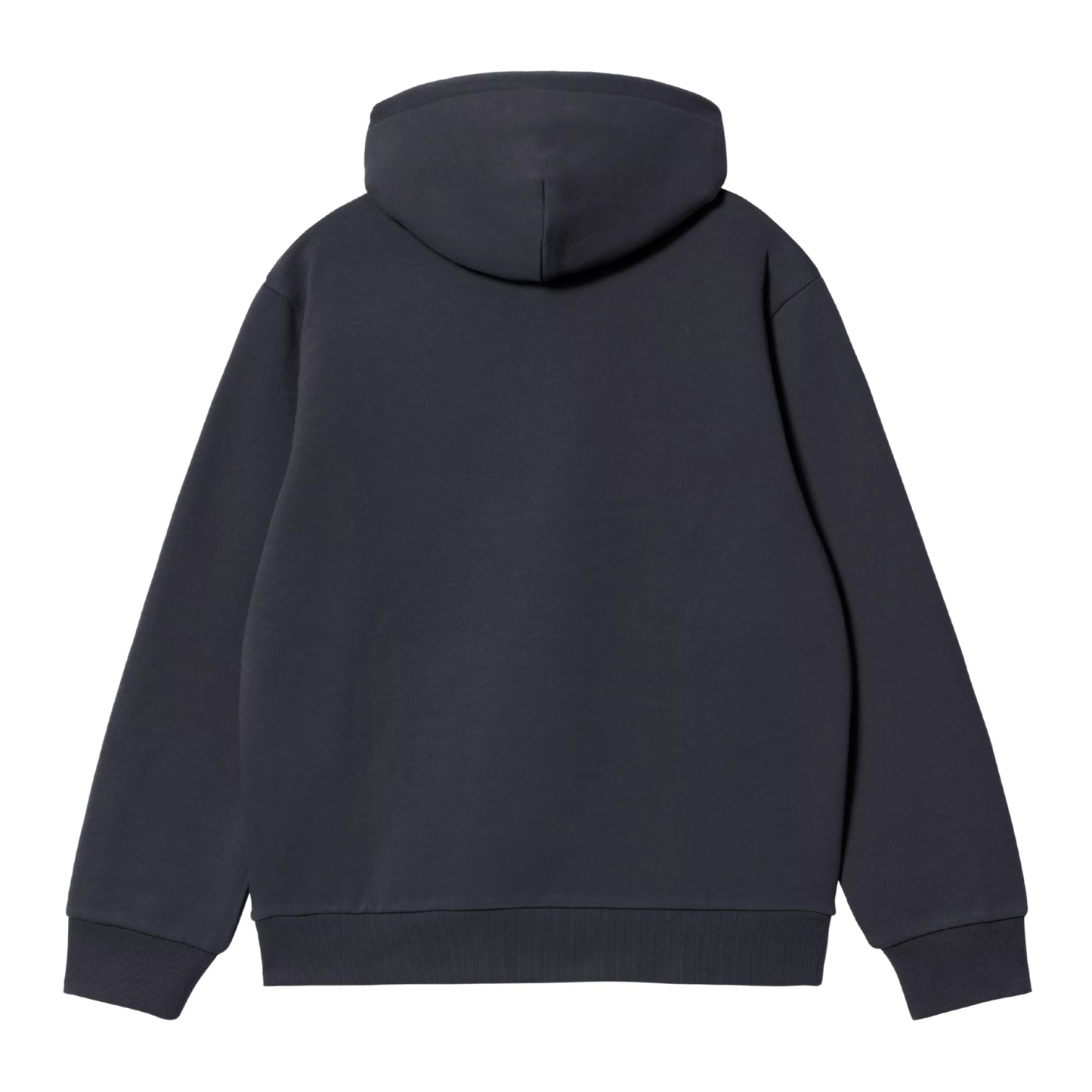 Sweat com carapuço para homem Carhartt WIP Carhartt Sweat em Dark Navy / Dark Scarab — produto sem modelo, vista traseira.