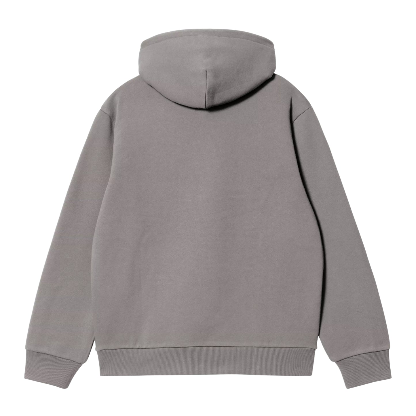 Sweat com carapuço para homem Carhartt WIP Carhartt Sweat em Shady Grey / Dark Navy — produto sem modelo, vista traseira.