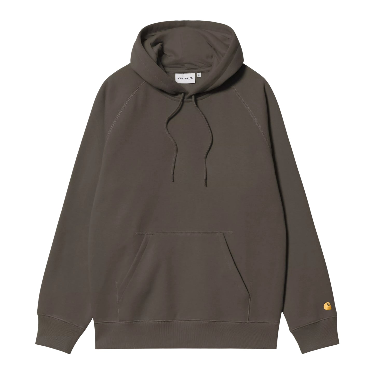 Sweat com carapuço para homem Carhartt WIP Chase em Shungite / Gold