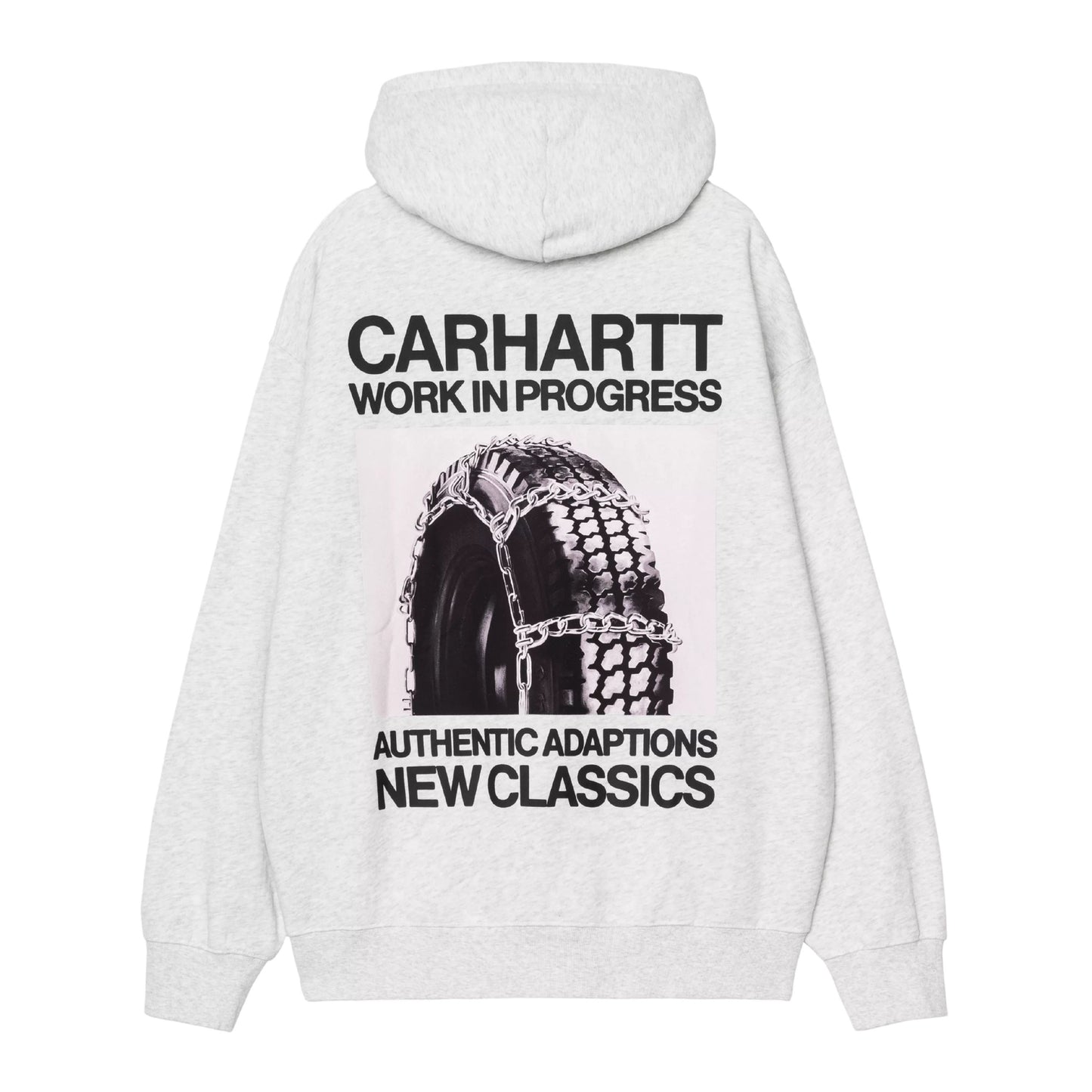 Sweat com carapuço para homem Carhartt WIP Sean Hamilton em Ash Heather. Foto da parte de trás.