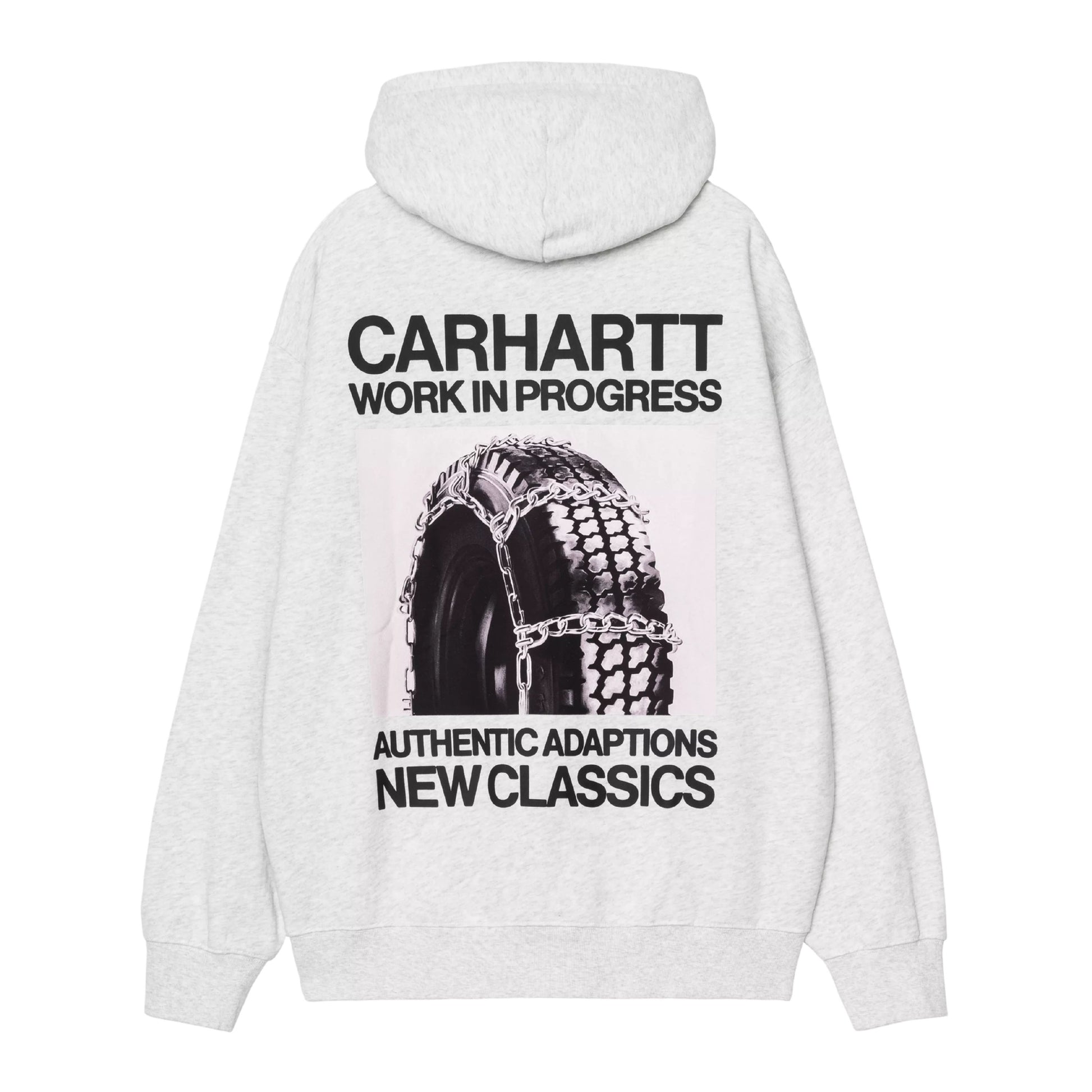 Sweat com carapuço para homem Carhartt WIP Sean Hamilton em Ash Heather. Foto da parte de trás.