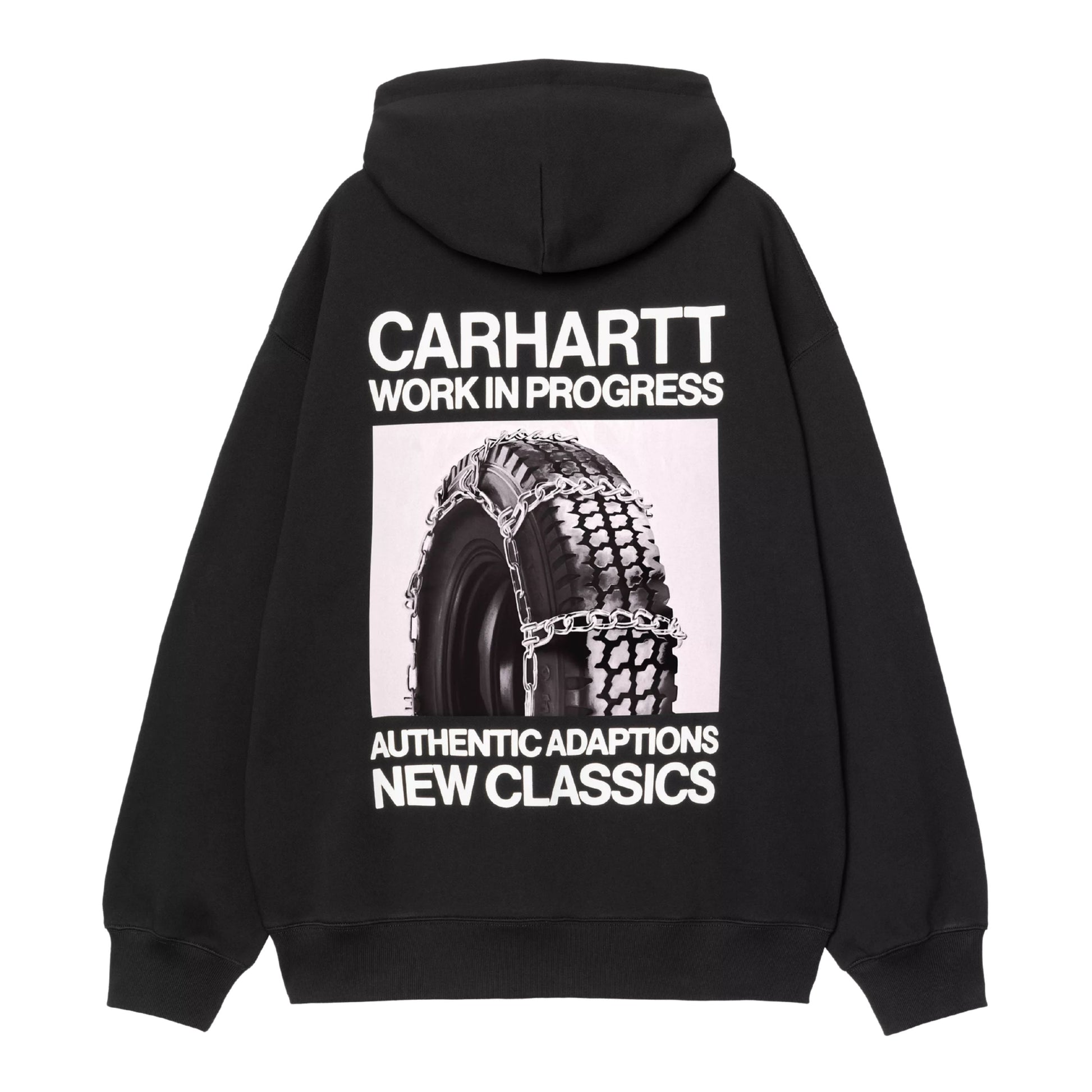 Sweat com carapuço para homem Carhartt WIP Sean Hamilton em Preto. Foto da parte de trás.