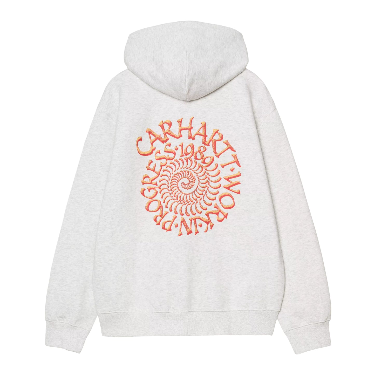Sweat de carapuço para homem Carhartt WIP Spiral em Ash Heather. Foto da parte de trás.