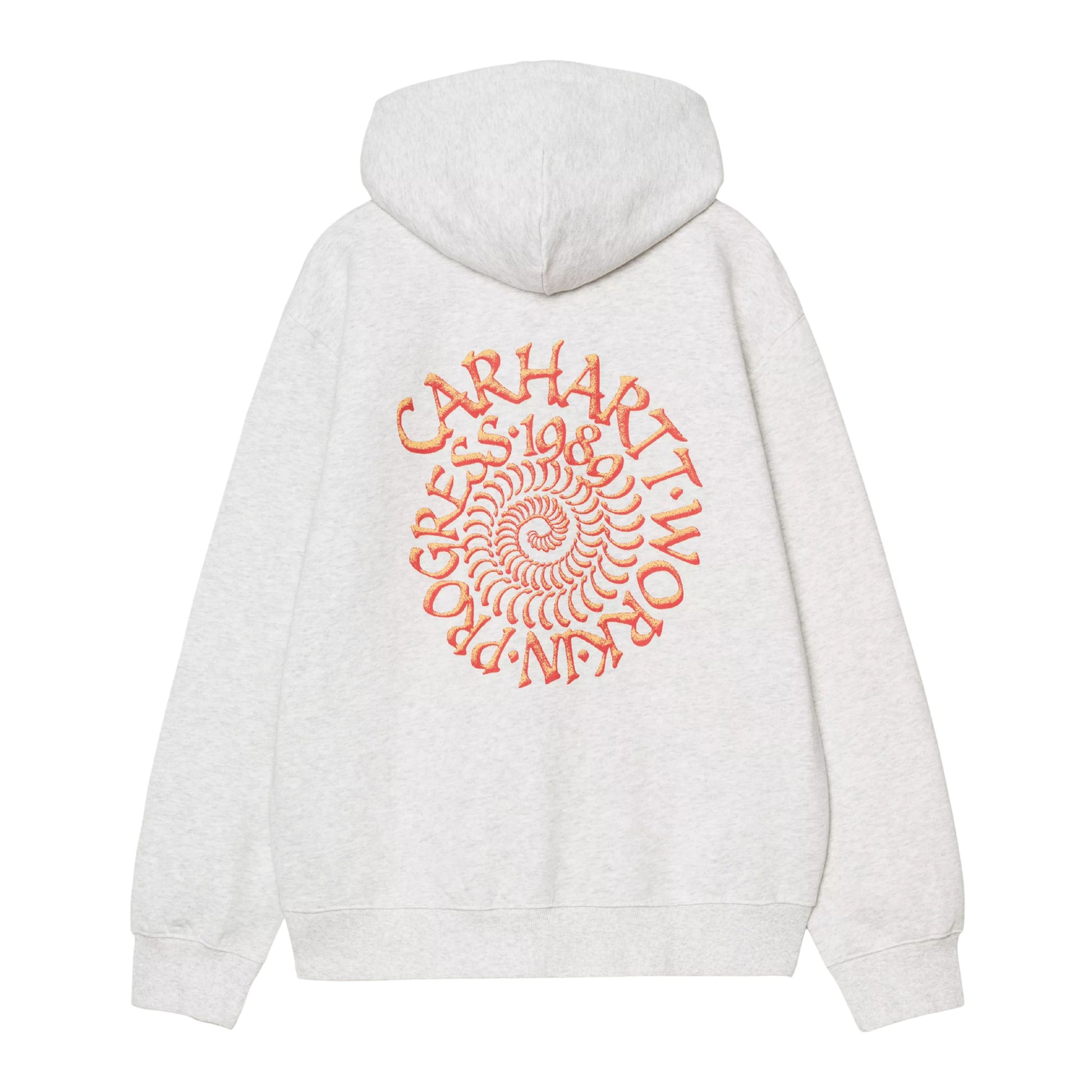 Sweat de carapuço para homem Carhartt WIP Spiral em Ash Heather. Foto da parte de trás.