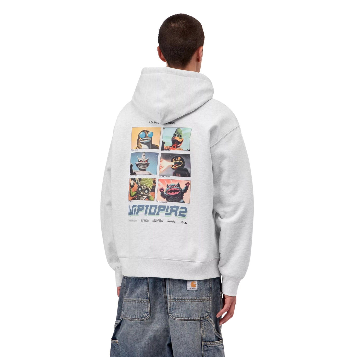 Sweat com carapuço para homem Carhartt WIP Wiptopia II em Ash Heather