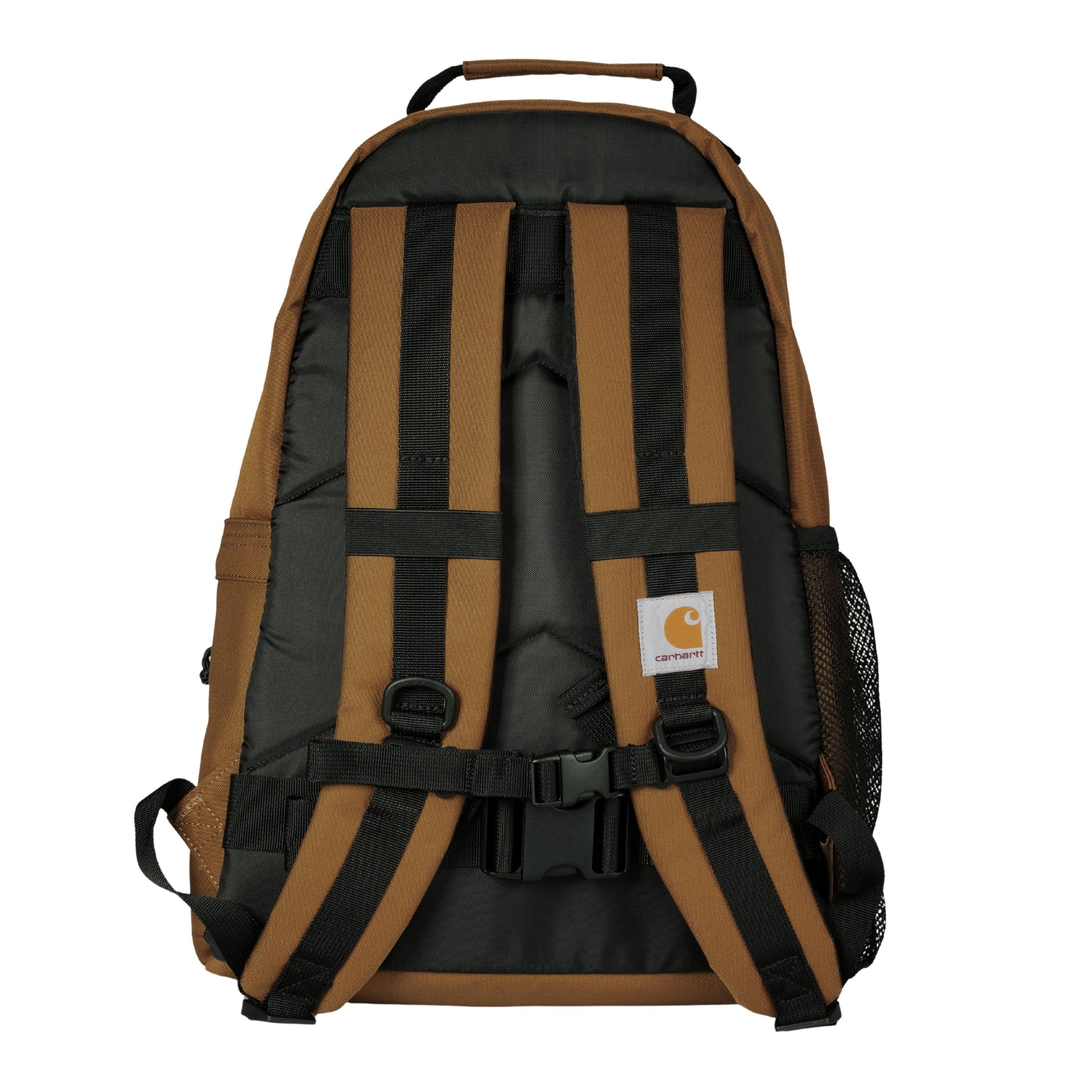 Mochila unissexo Carhartt WIP Kickflip em Hamilton Brown. Foto da parte de trás.