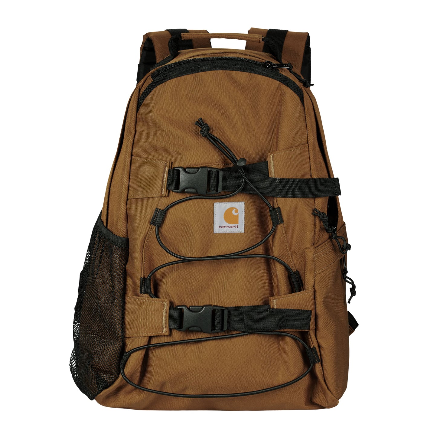Mochila unissexo Carhartt WIP Kickflip em Hamilton Brown. Foto da parte da frente.