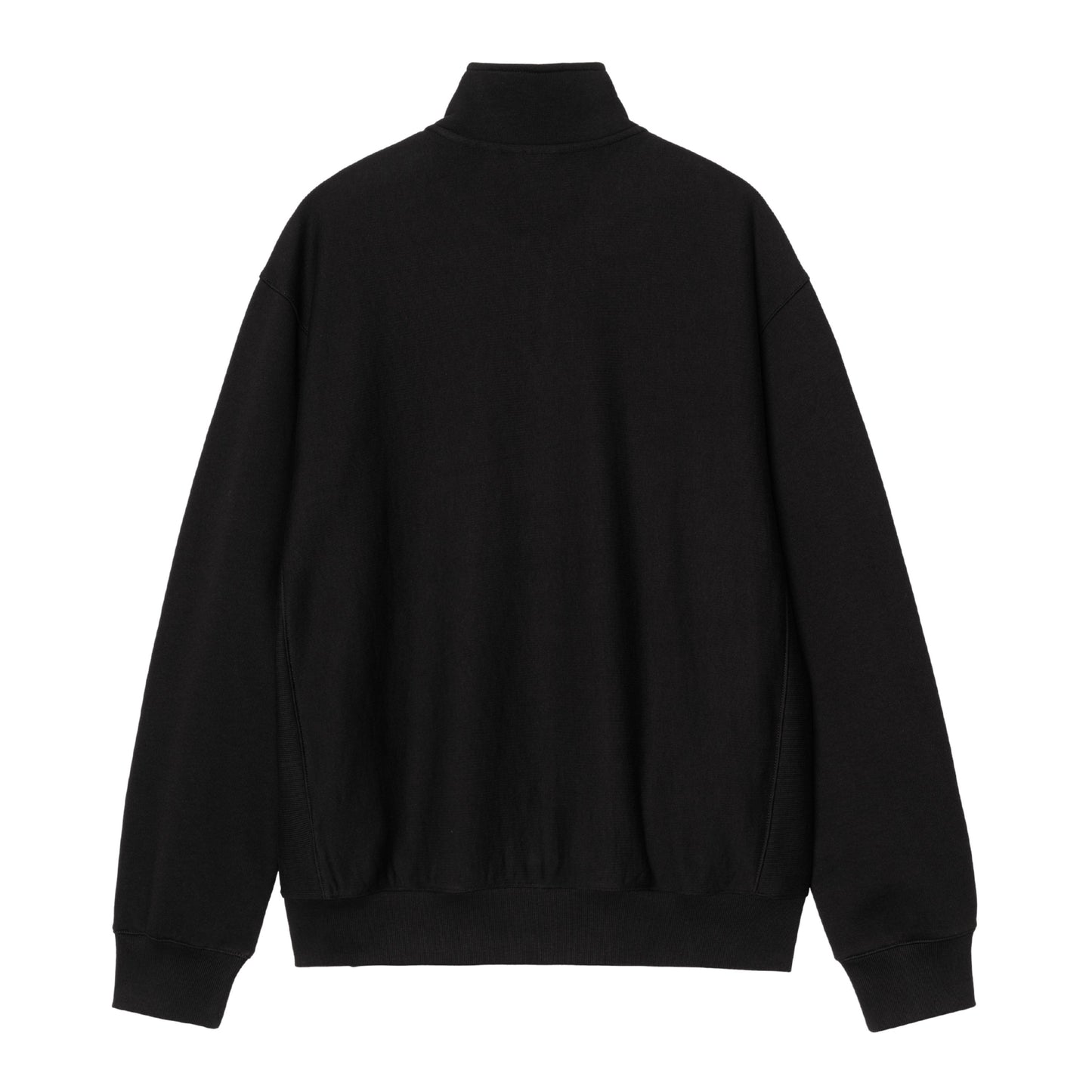 Sweat Half Zip para homem Carhartt WIP Longhand em Preto/Branco. Foto da parte de trás.