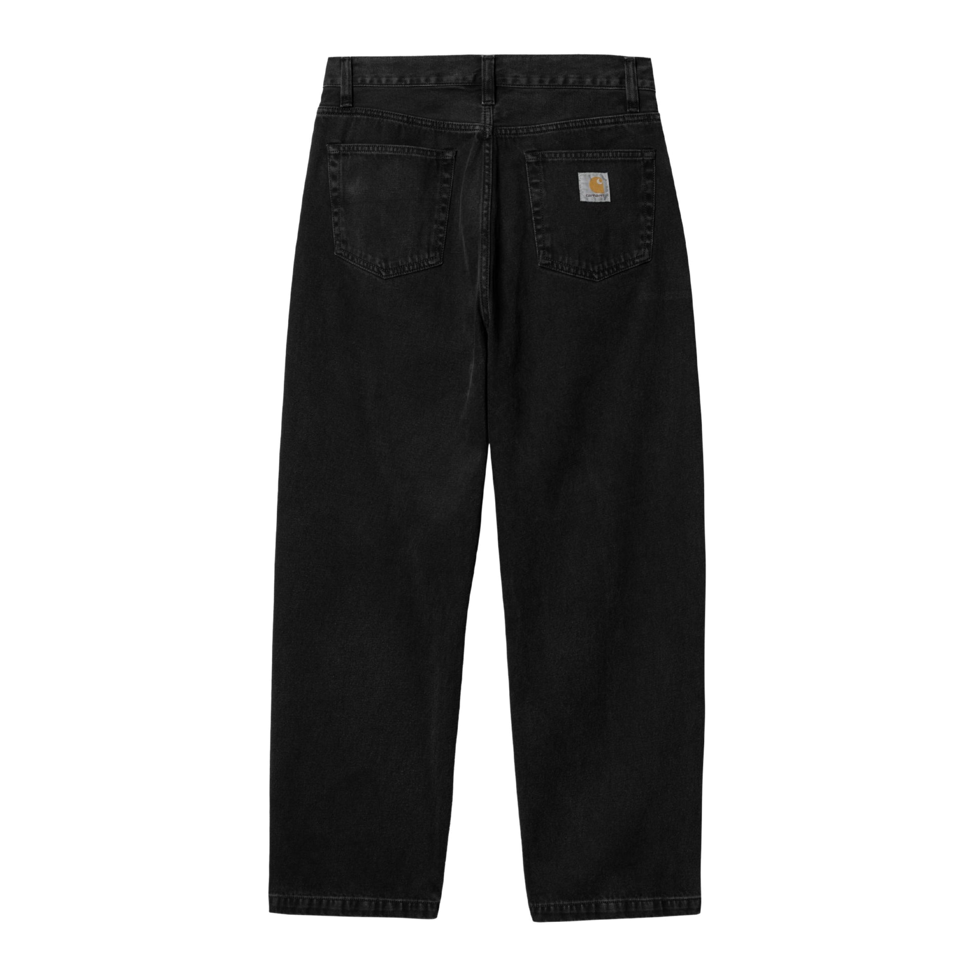 Calça para homem Carhartt WIP Landon em Preto com lavagem Stone Washed. Foto da parte de trás.