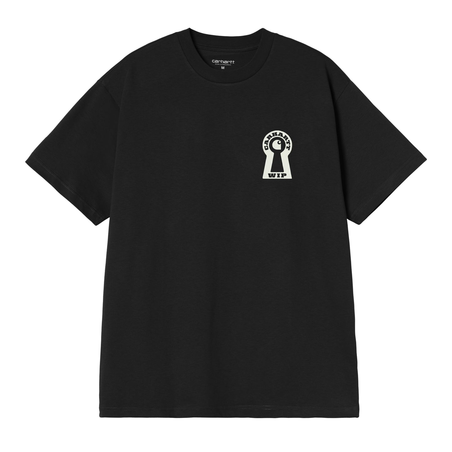 T-Shirt de manga curta para homem Carhartt WIP Locked em Preto. Foto da parte da frente.