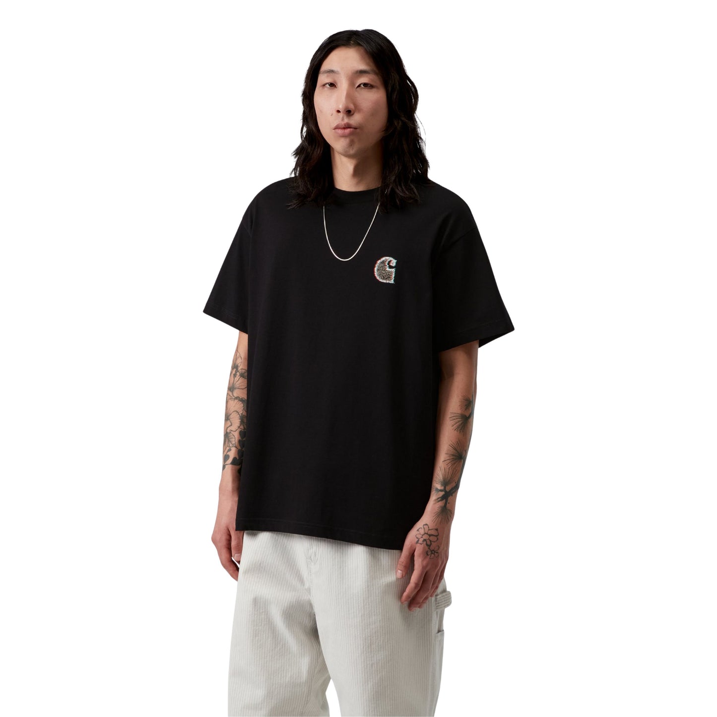 T-Shirt de manga curta para homem Carhartt WIP Mind Your Head em Preto