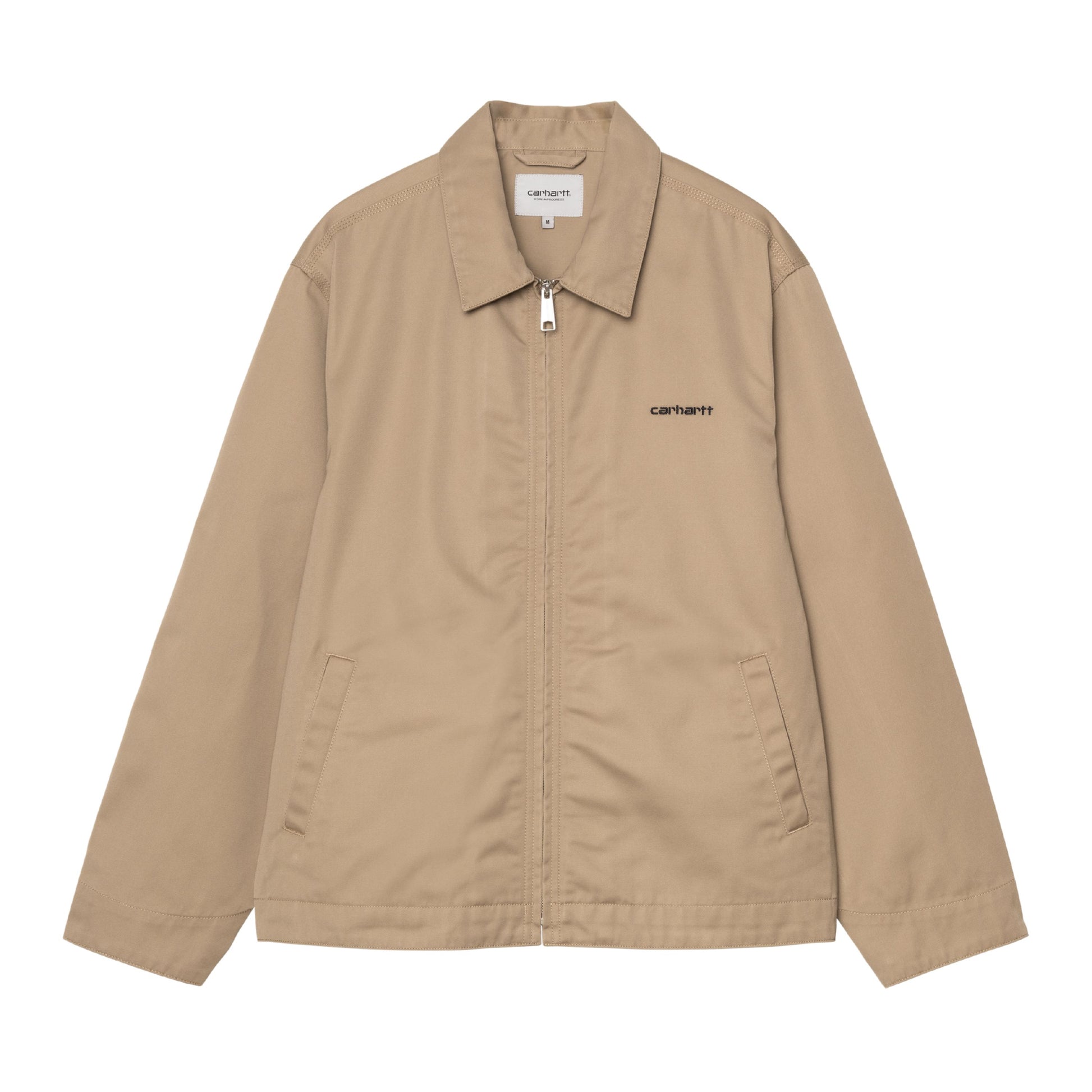 Casaco para homem Carhartt WIP Module Script em Leather/Preto. Foto da parte da frente.