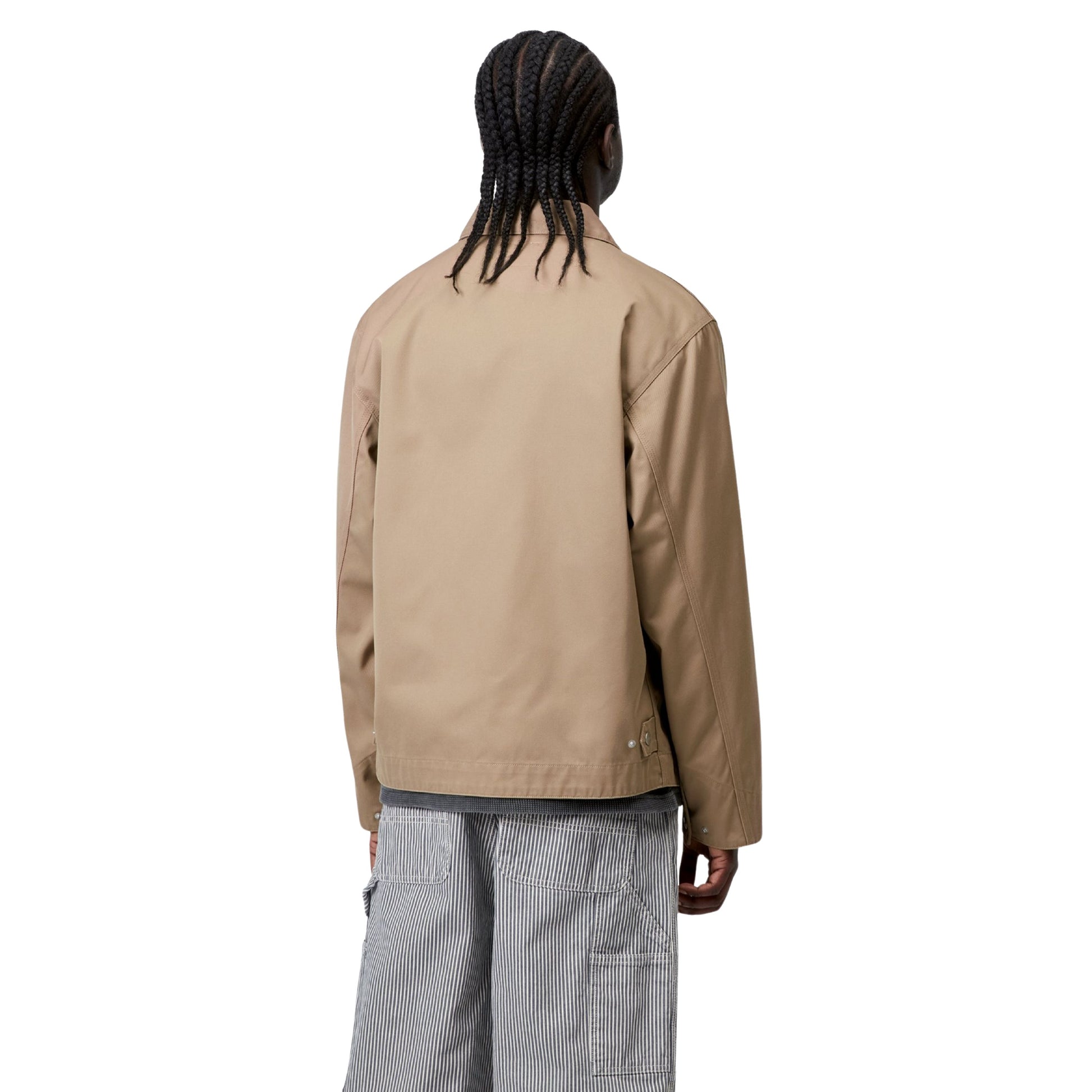Casaco para homem Carhartt WIP Module Script em Leather/Preto. Foto da parte de trás, vestido.