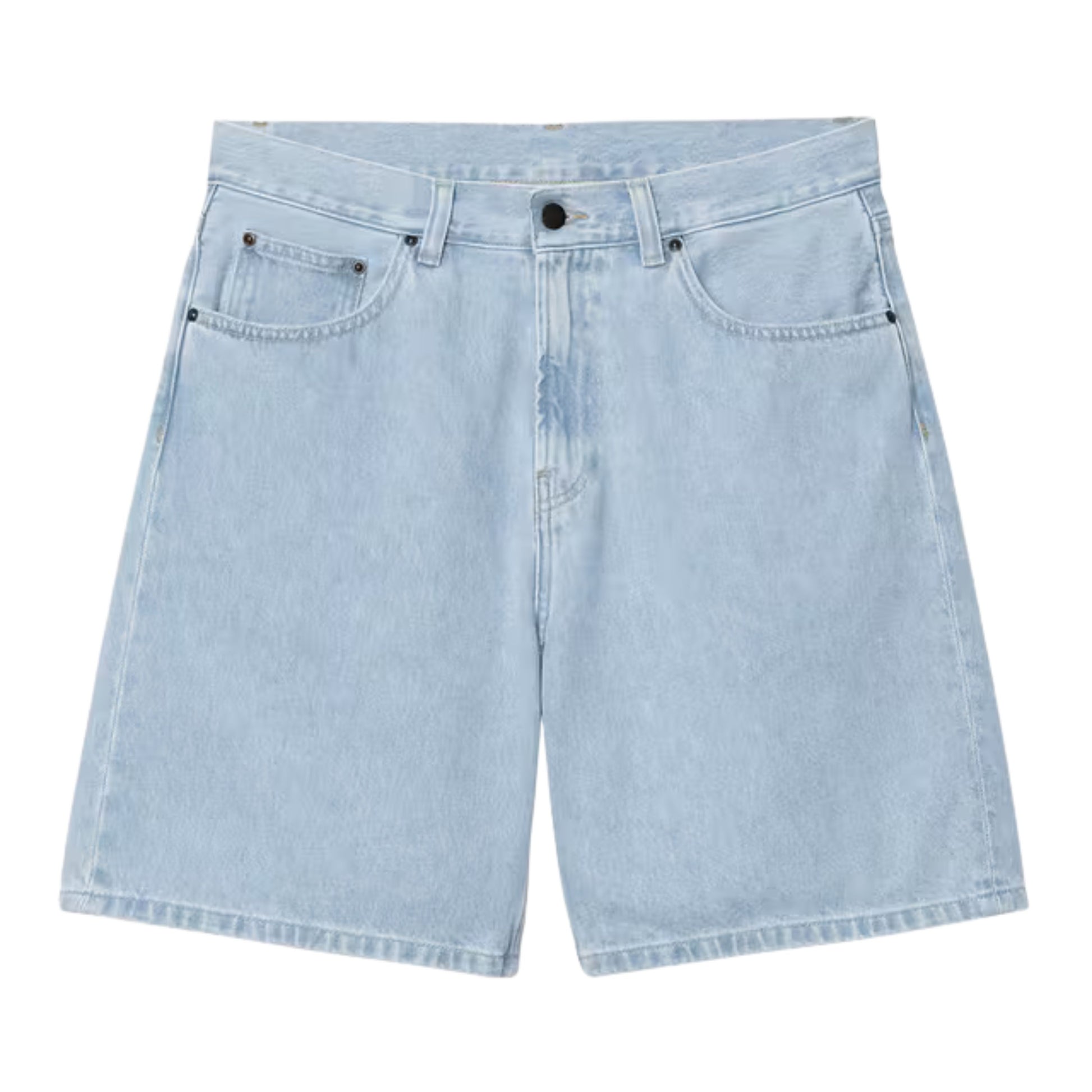 Calção de ganga para homem Carhartt WIP Nolan em Azul bleached. Foto da parte da frente.