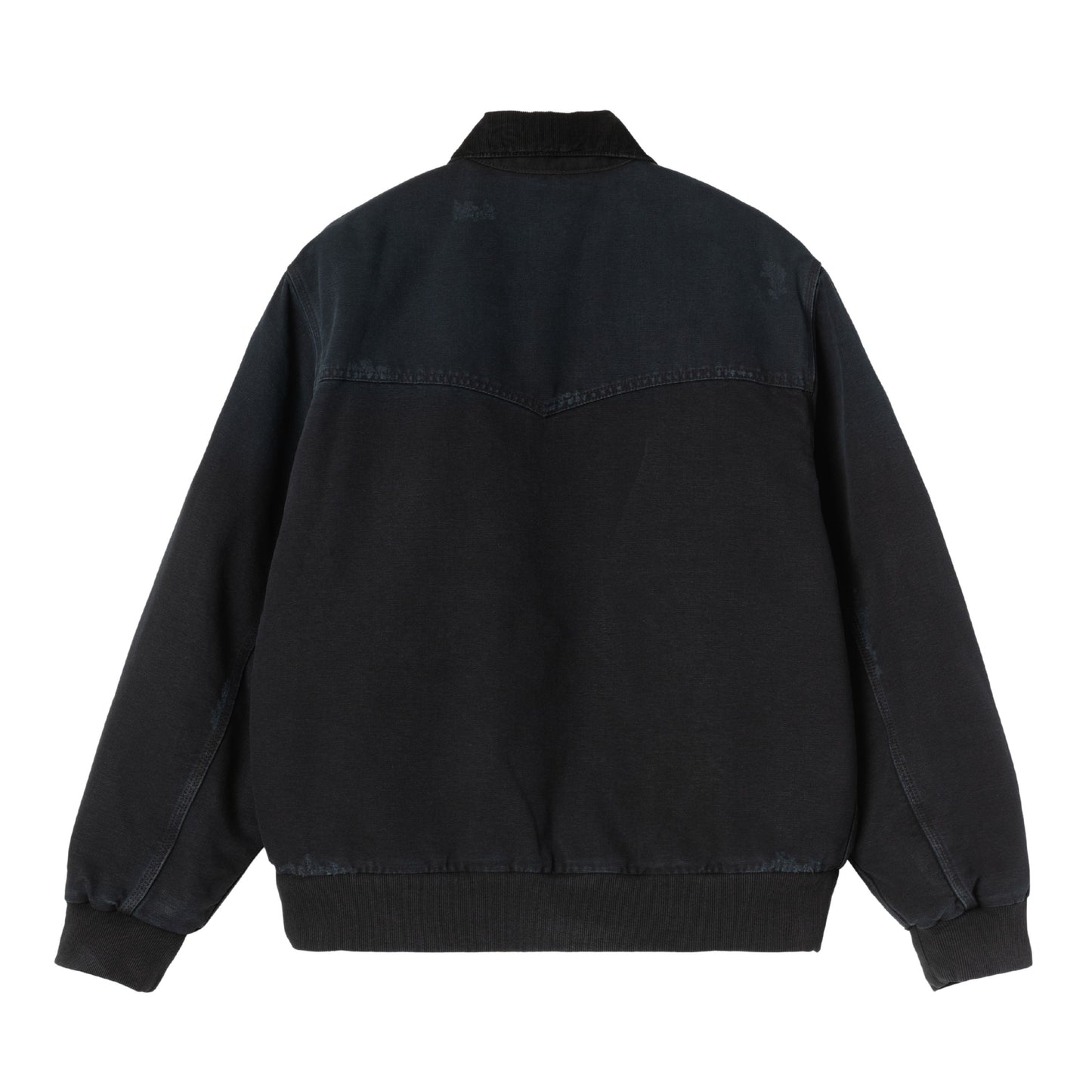 Casaco de homem Carhartt WIP OG Santa Fe em Preto/Preto Grind Washed. Foto da parte de trás.