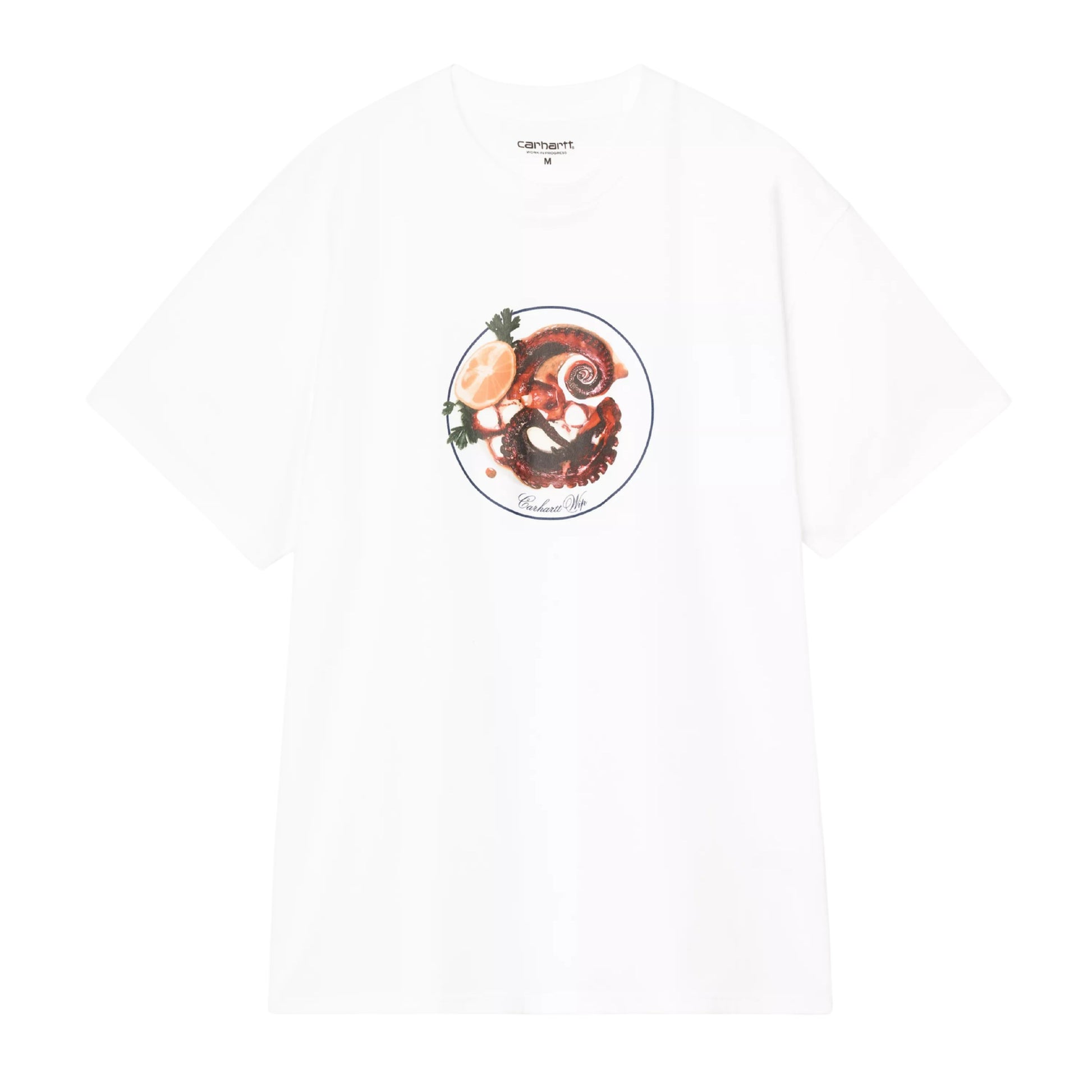T-Shirt de manga curta para homem Carhartt WIP Octopus em Branco. Foto da parte da frente.